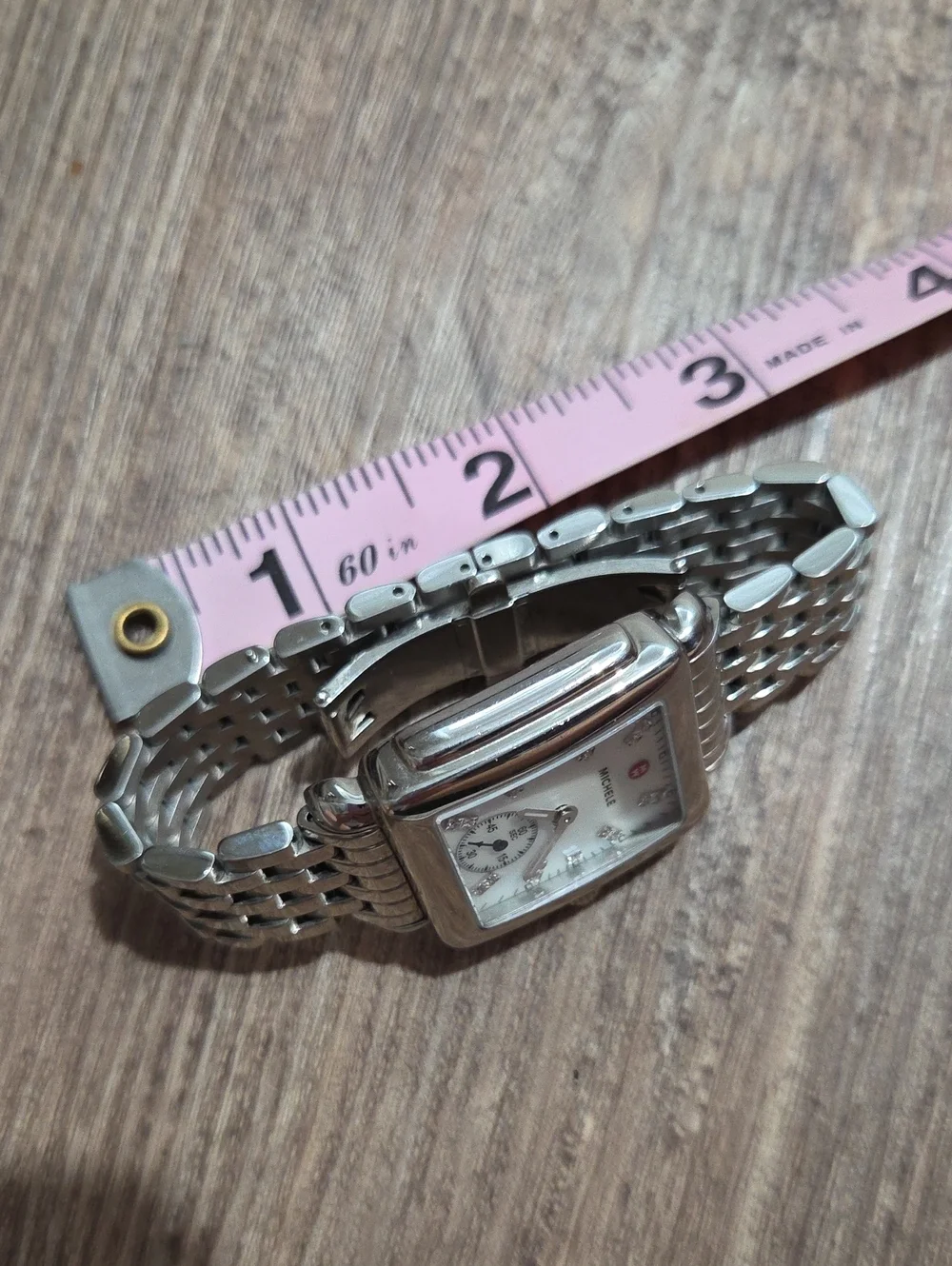 MICHELE Deco diamond Steel Watch